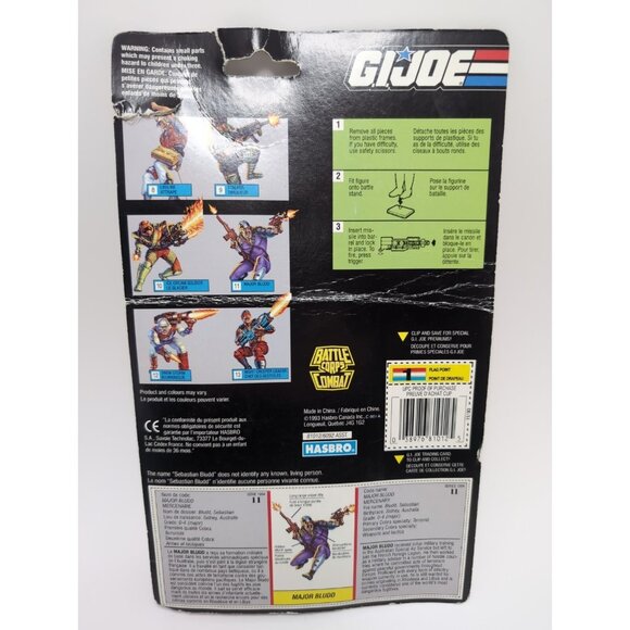 Hasbro GI Joe Battle Corps Major Bludd Moc New Vintage 1992 Canadian Packaging - Picture 6 of 15
